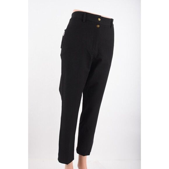 Massimo Dutti Women Pants Skinny Trousers EU 40 US 8 Black Slim Fit 5001/521 NWT - Picture 2 of 8